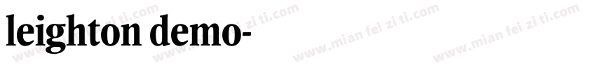 leighton demo字体转换